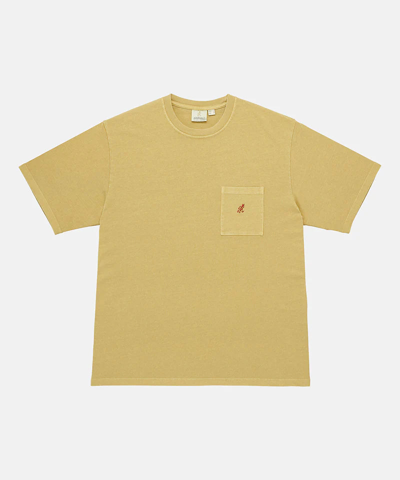 Gramicci One Point Pocket Tee in Sulphur Pigment