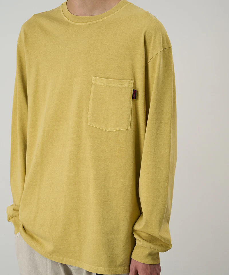 Gramicci L/S Pocket Tee in Sulphur Pigment