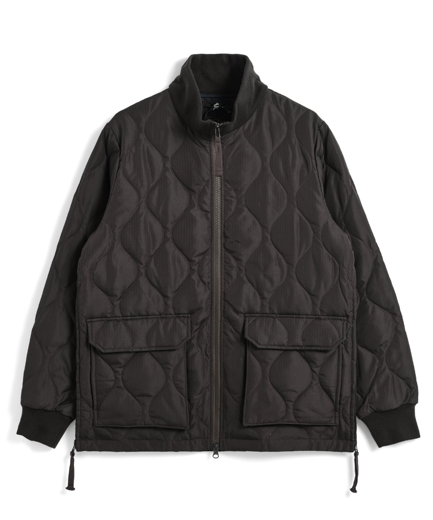 Taion Military Lib Hi Neck Down Jacket in Dark Choco