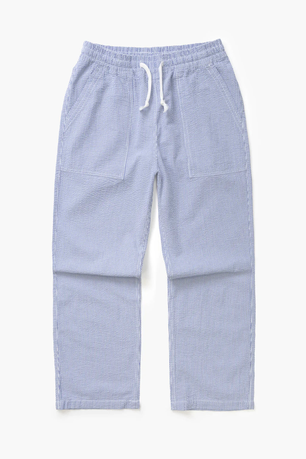 Service Works Seersucker Chef Pants in Navy Stripe