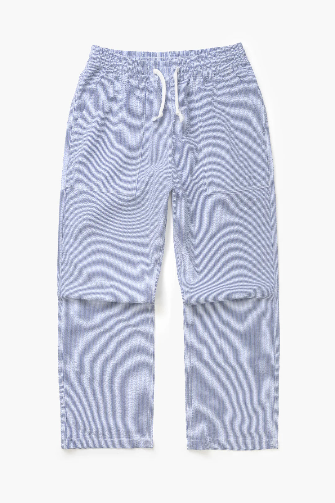Service Works Seersucker Chef Pants in Navy Stripe