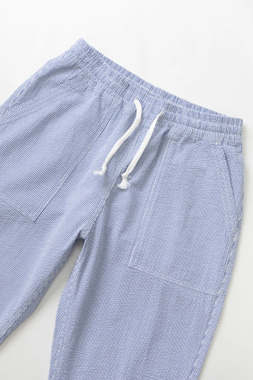 Service Works Seersucker Chef Pants in Navy Stripe