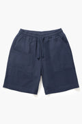 Service Works Seersucker Chef Shorts in Dark Navy