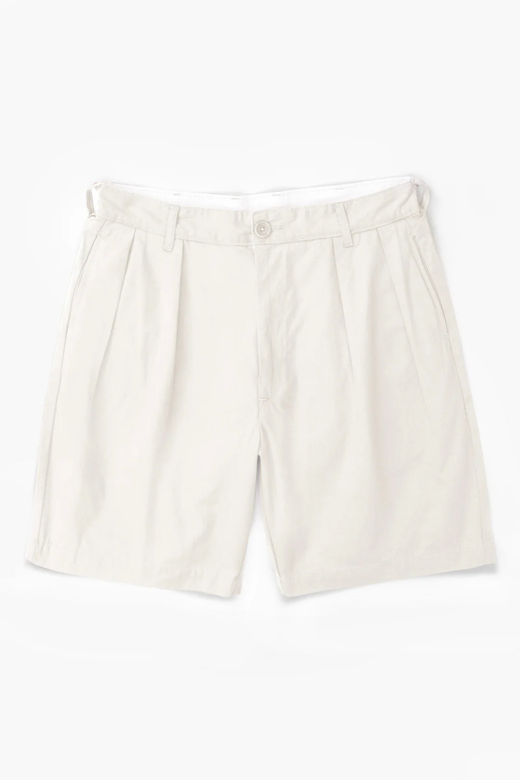 Service Works Twill Part Timer Shorts in Off White