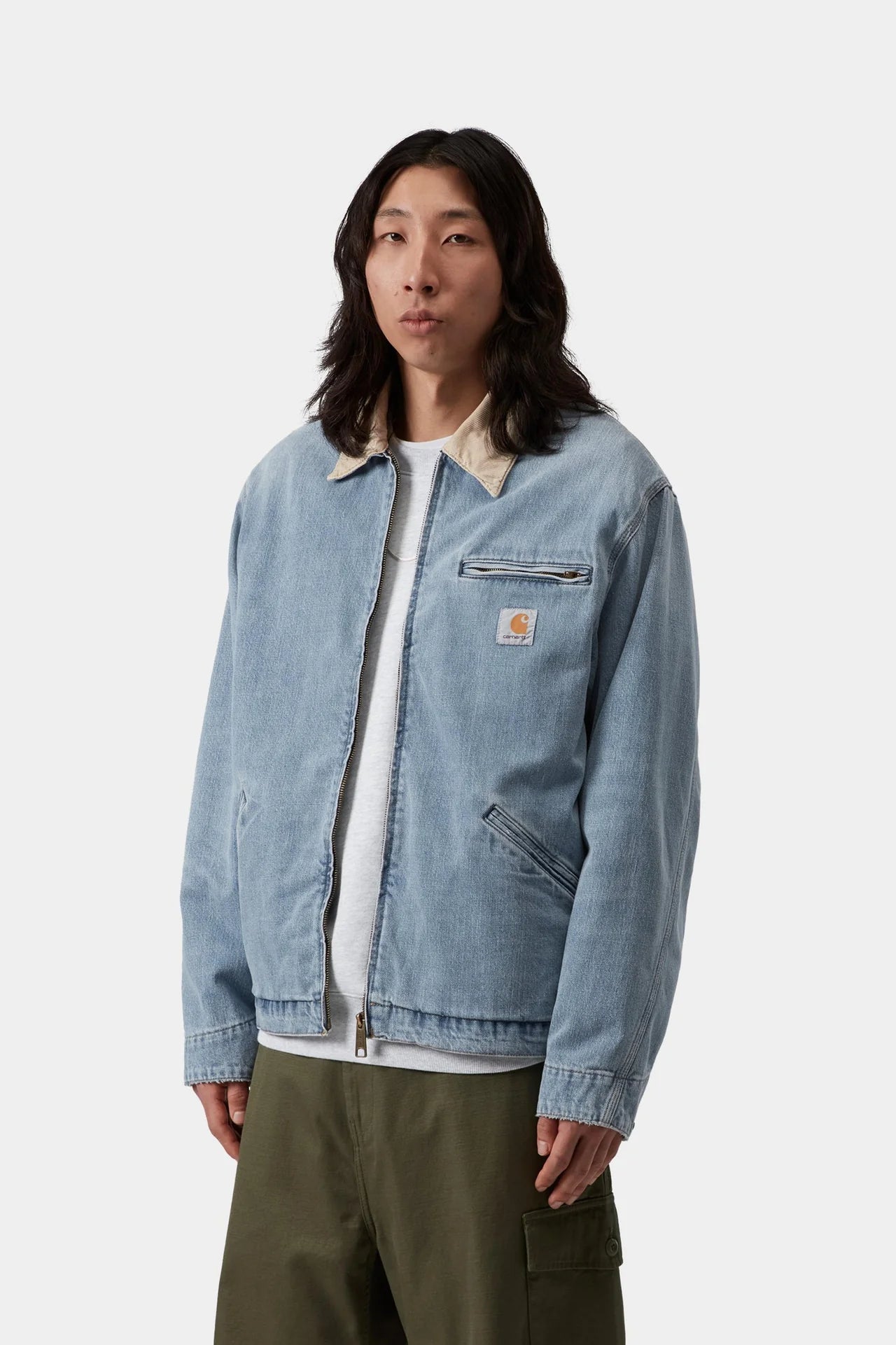 Carhartt WIP OG Detroit Jacket in Blue / Dusty H Brown