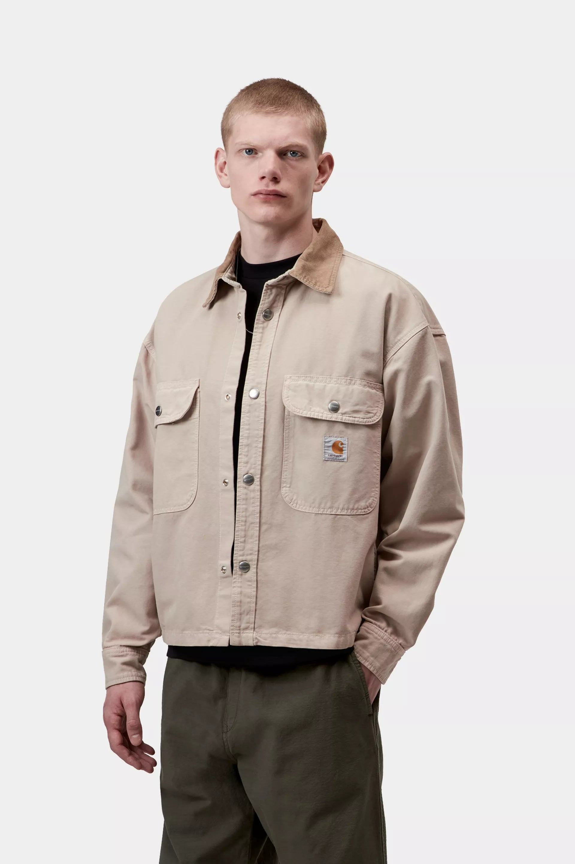 Carhartt Prescott Shirt Jac in String / Leather Garment Dyed
