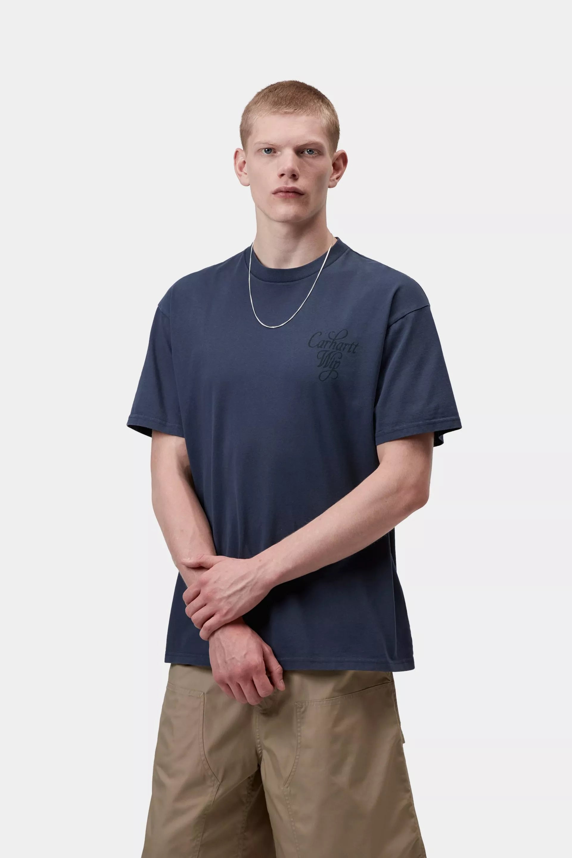 Carhartt WIP S/S Vestige T-Shirt in Blue Stone Washed