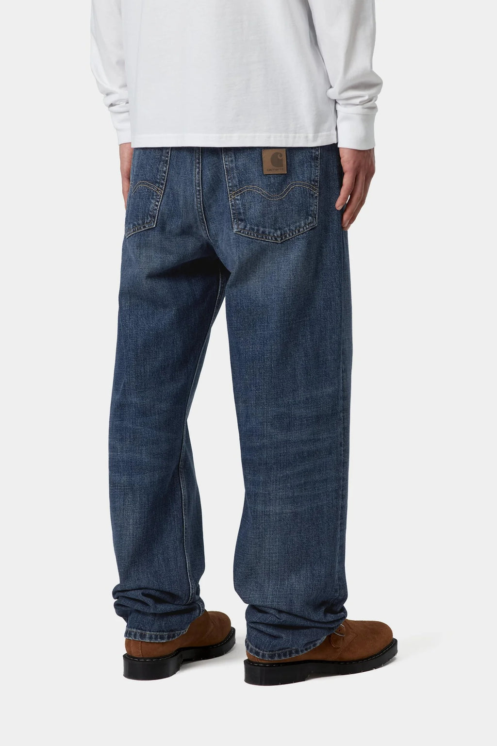 Carhartt WIP Marlow Pant in Blue Dark Used Wash