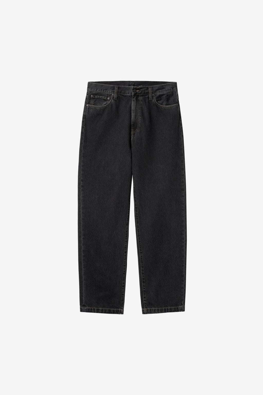 Carhartt WIP Aaron Pant in Black Stone Washed