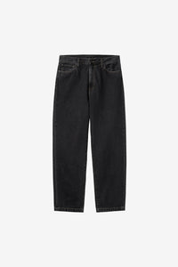 Carhartt WIP Aaron Pant in Black Stone Washed