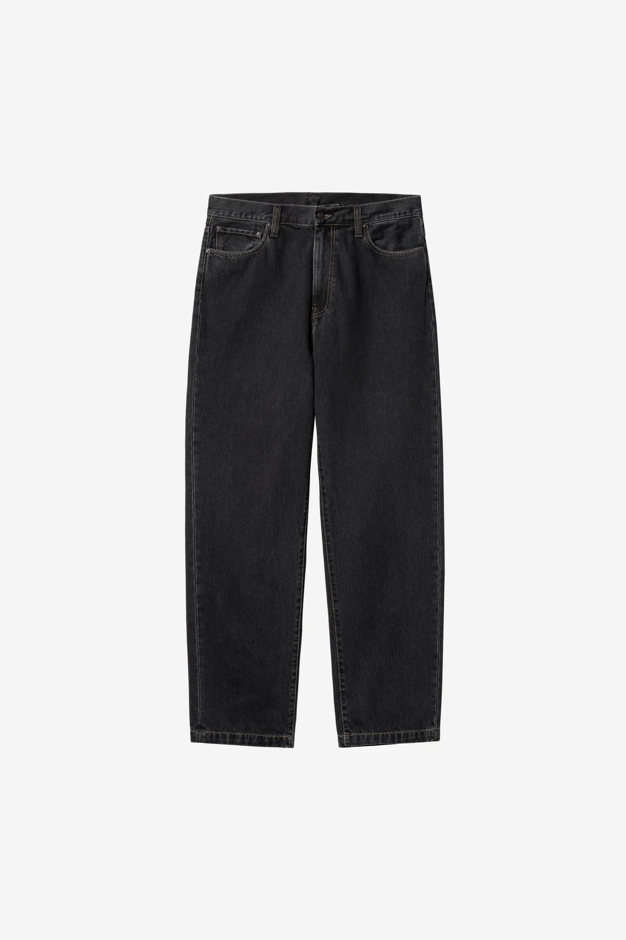 Carhartt WIP Aaron Pant in Black Stone Washed