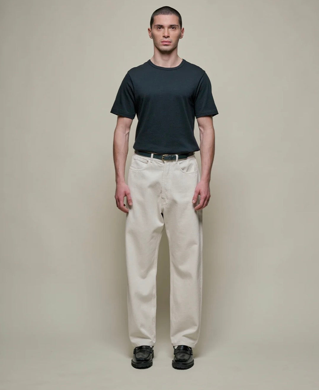 Merz b. Schwanen 1930S Cotton Twill 5-Pocket Pants in Nature
