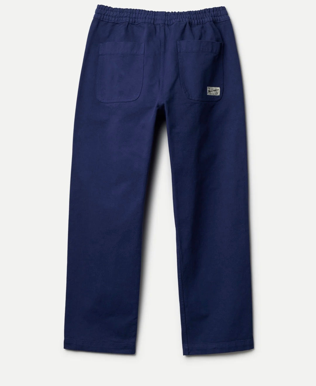 Merz b. Schwanen Workers's Cotton Twill Drawstring Pants in Ink Blue