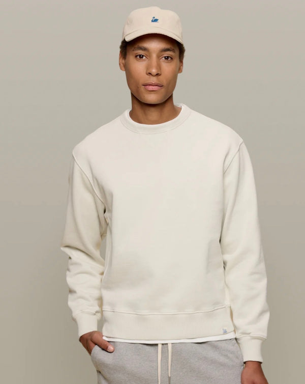 Merz B. Schwanen Authentic Fleece Classic Fit Sweatshirt in Nature