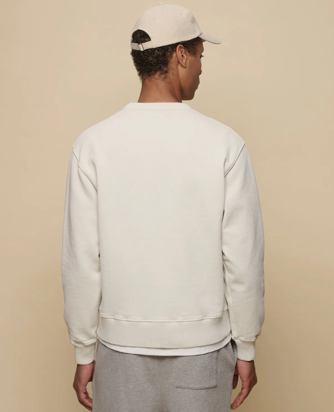 Merz B. Schwanen Authentic Fleece Classic Fit Sweatshirt in Nature
