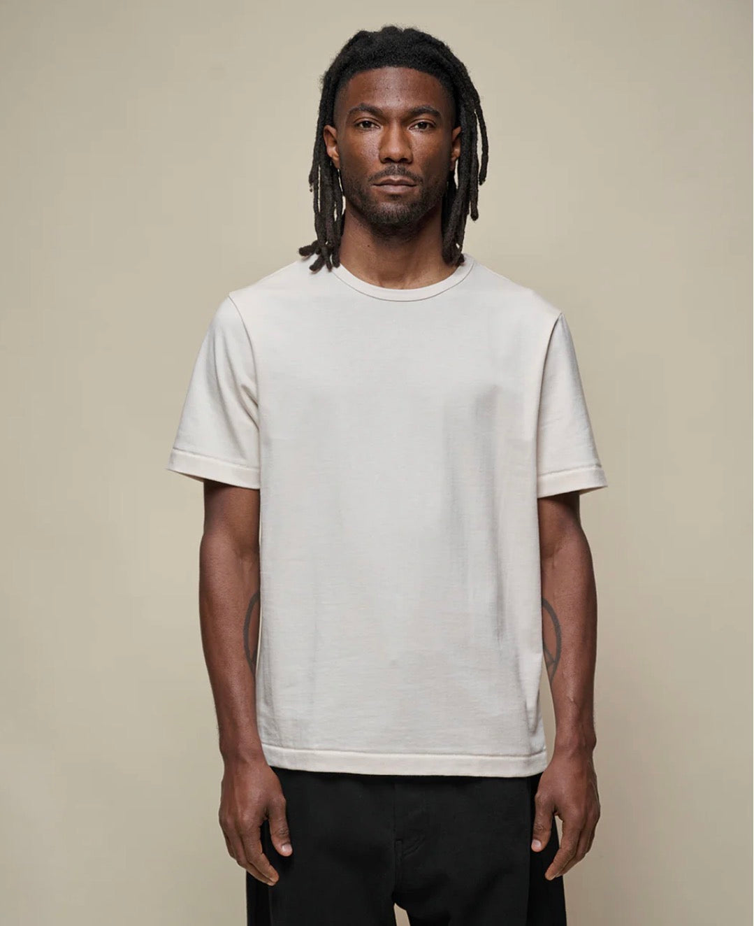Merz b. Schwanen 2M15 Vintage Classic Fit T-Shirt in Nature