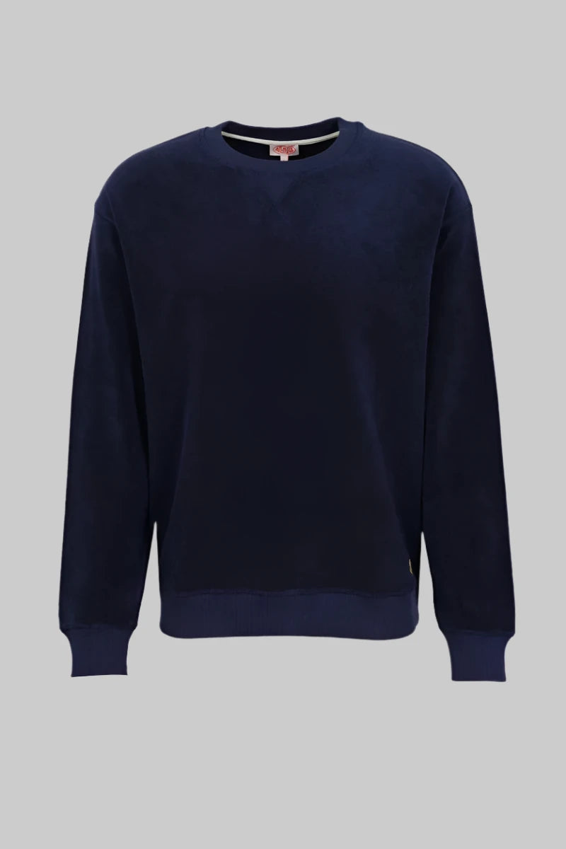 Armor Lux Cotton Boucle Sweatshirt in Navy