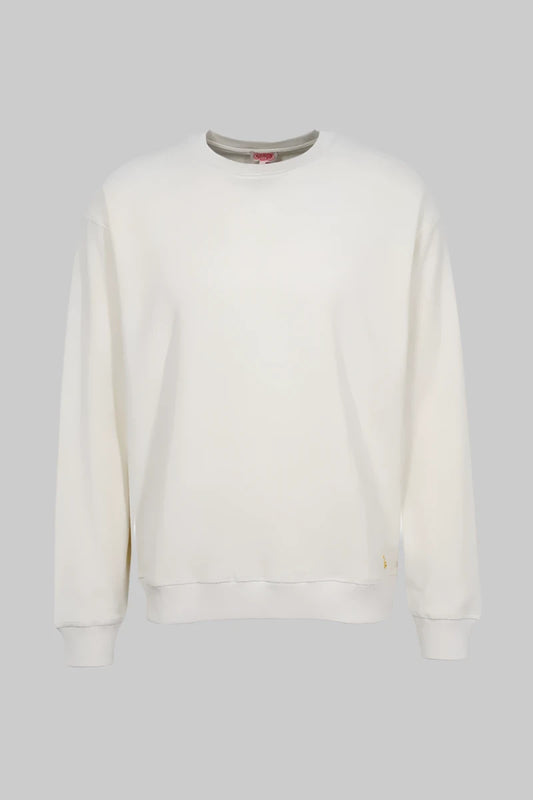 Armor Lux Cotton Boucle Sweatshirt in Milk