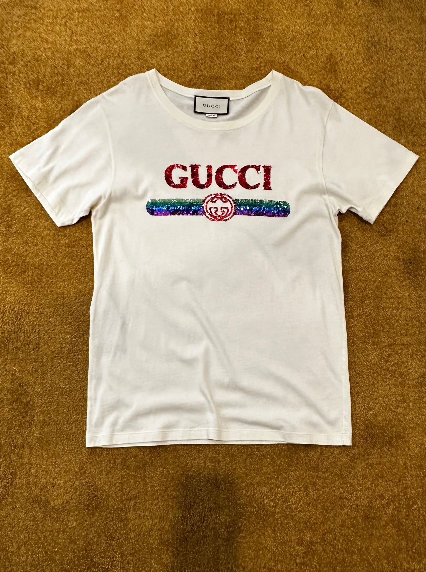 Gucci Oversized Sequin Logo Tee