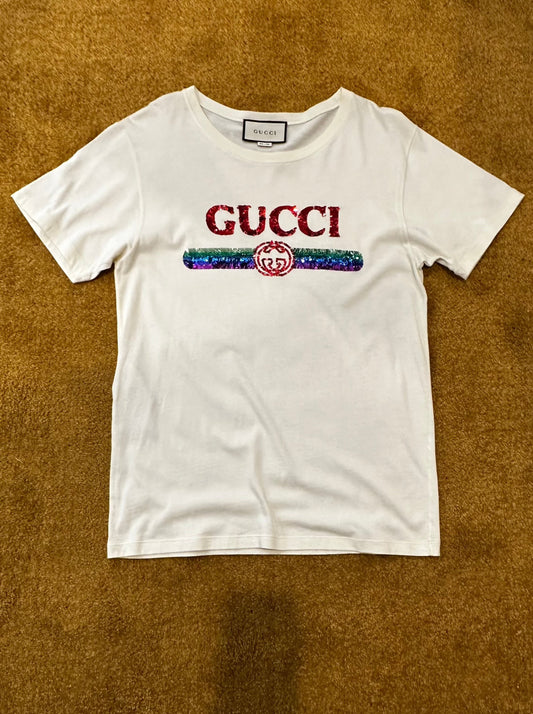 Gucci Oversized Sequin Logo Tee