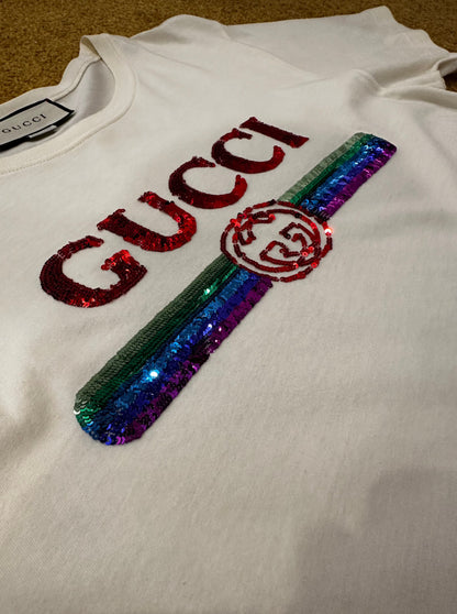 Gucci Oversized Sequin Logo Tee