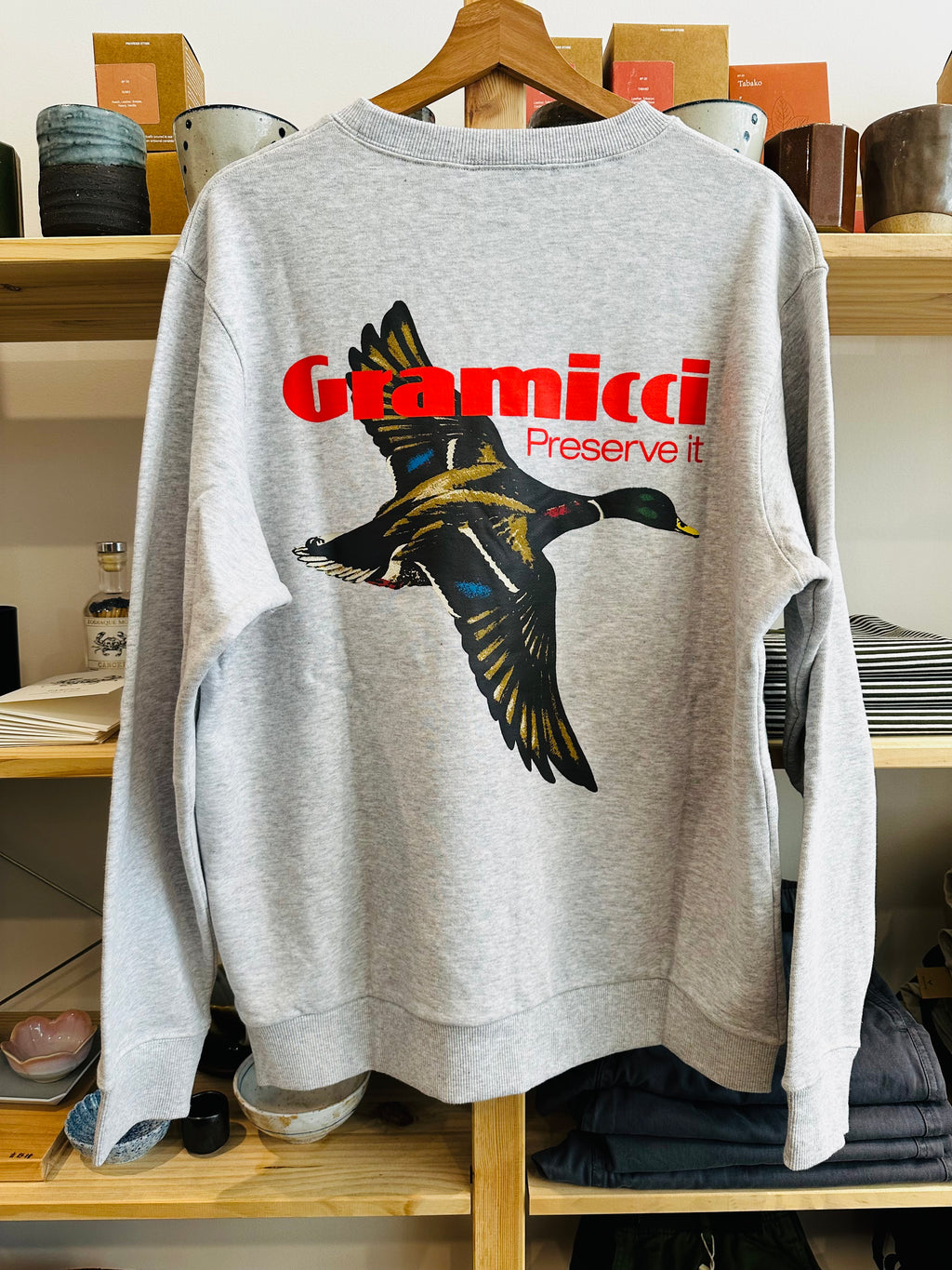 Gramicci Preserve It Sweatshirt in Heather Grey
