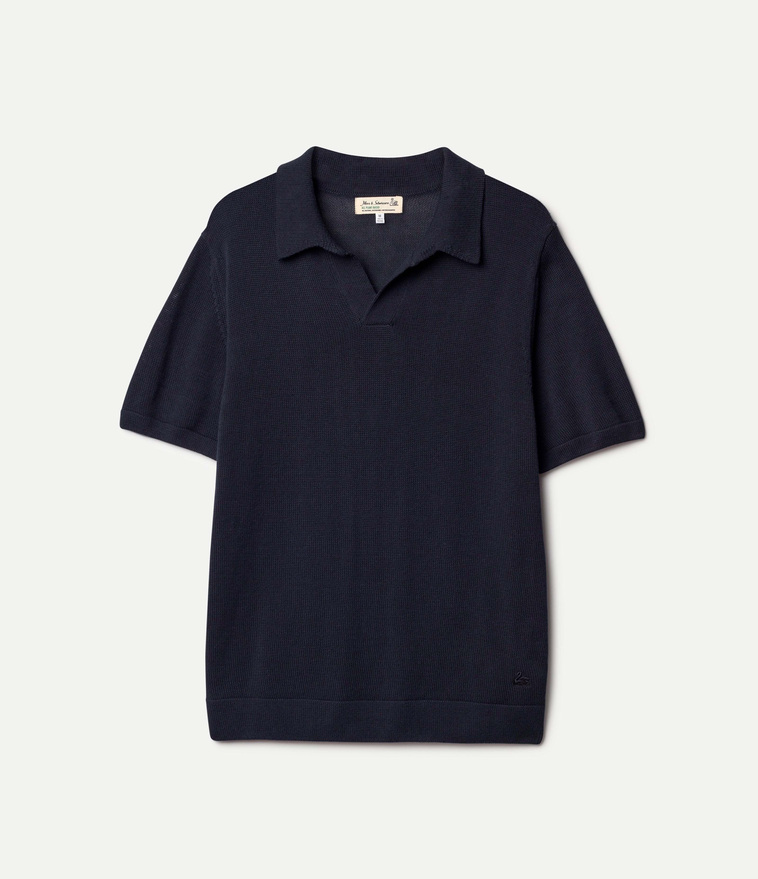 Merz b. Schwanen Cotton Knitted S/S Polo | The Rake