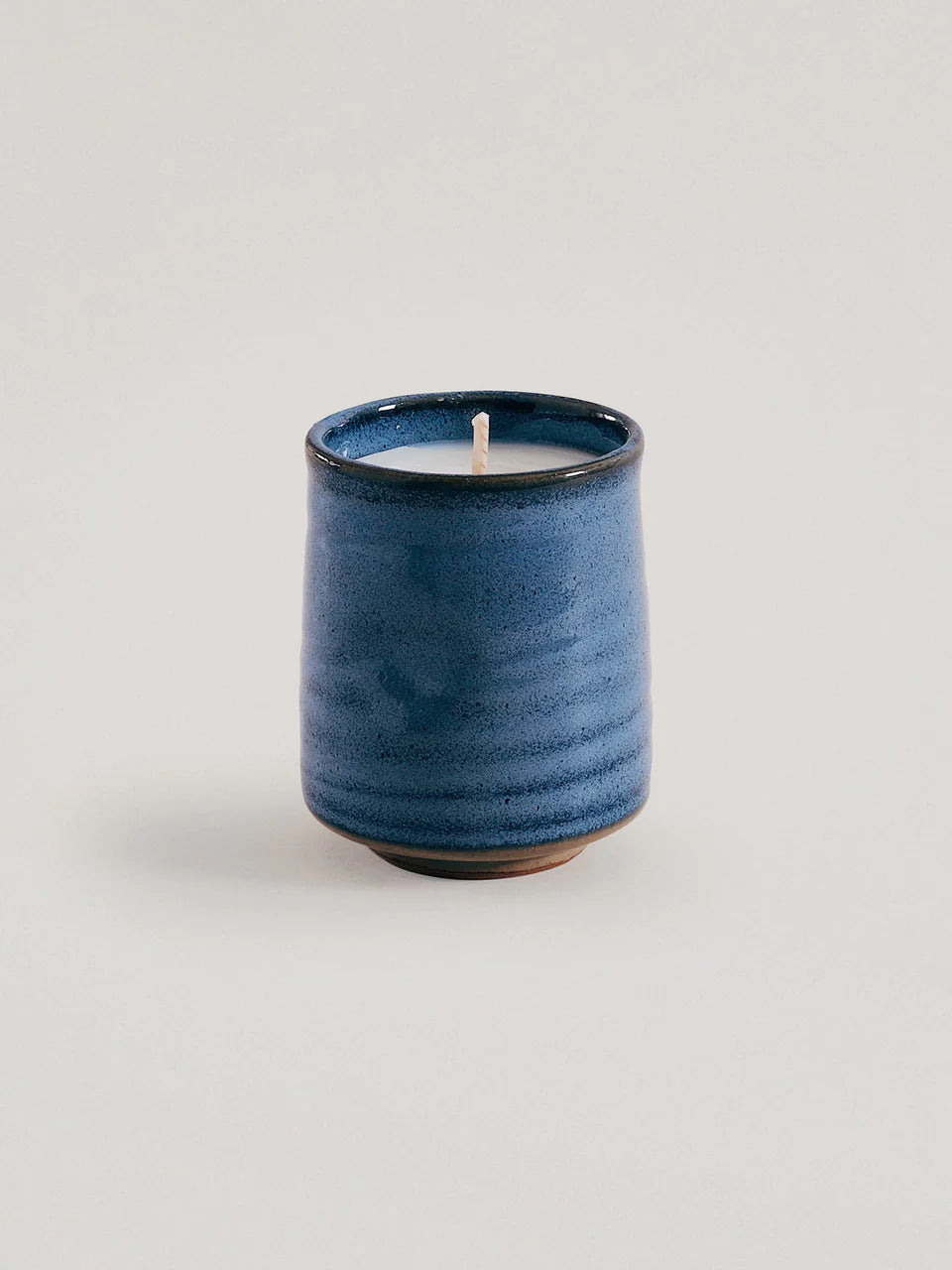 Kadoma Japanese Ceramic Candle Blue