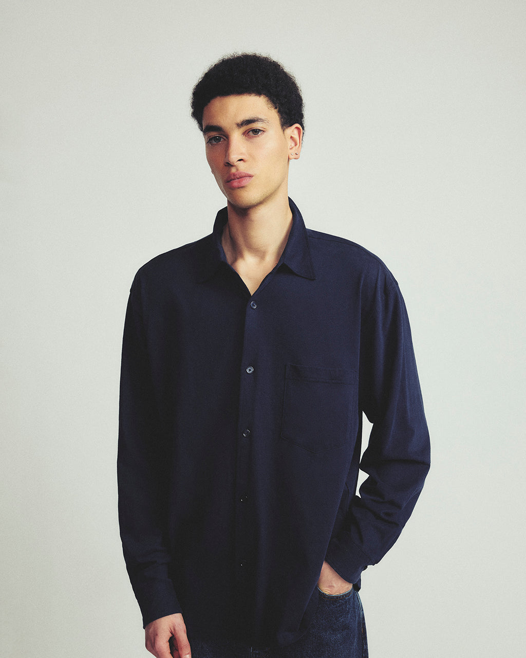 Larriet Layover Shirt in Navy