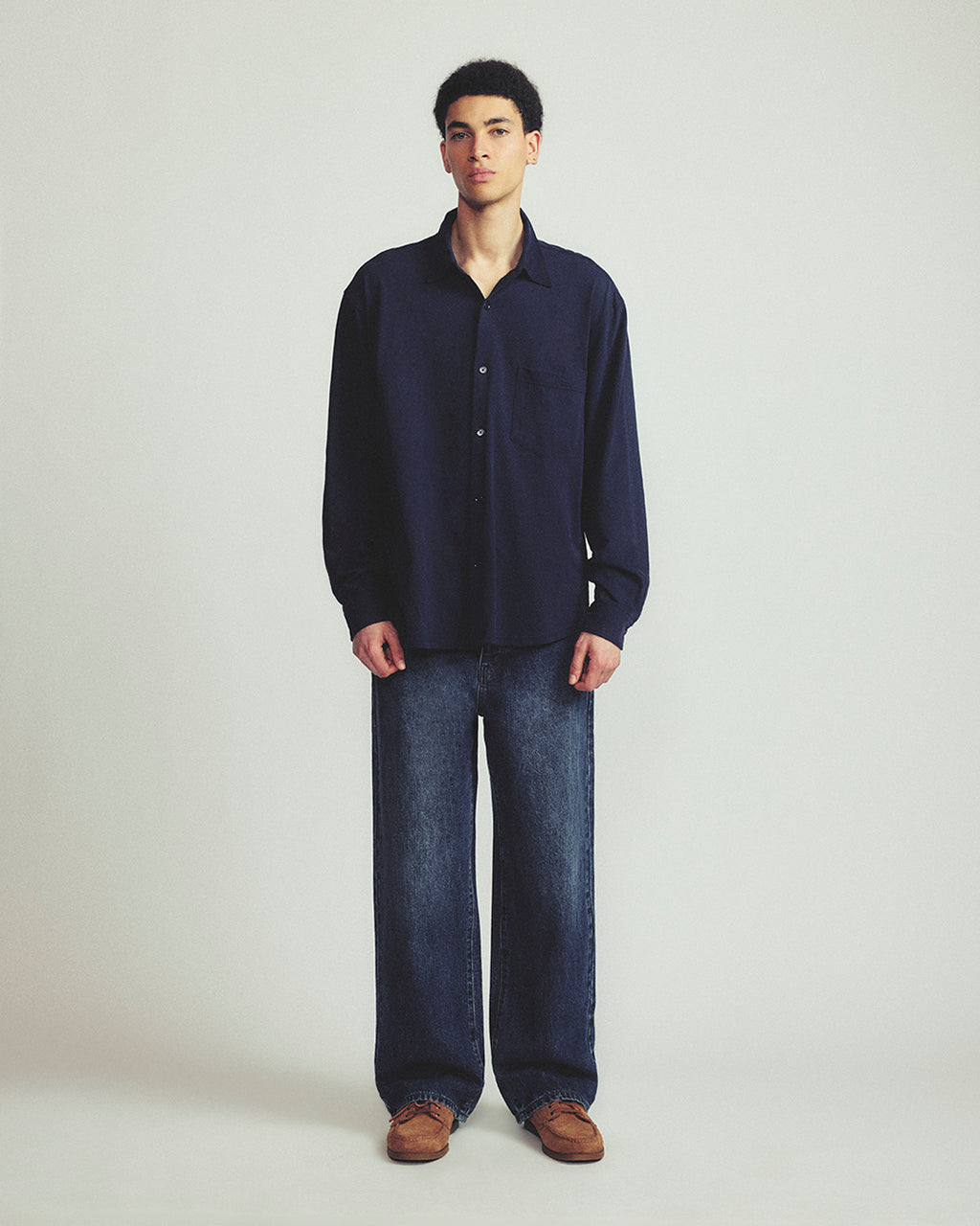Larriet Layover Shirt in Navy