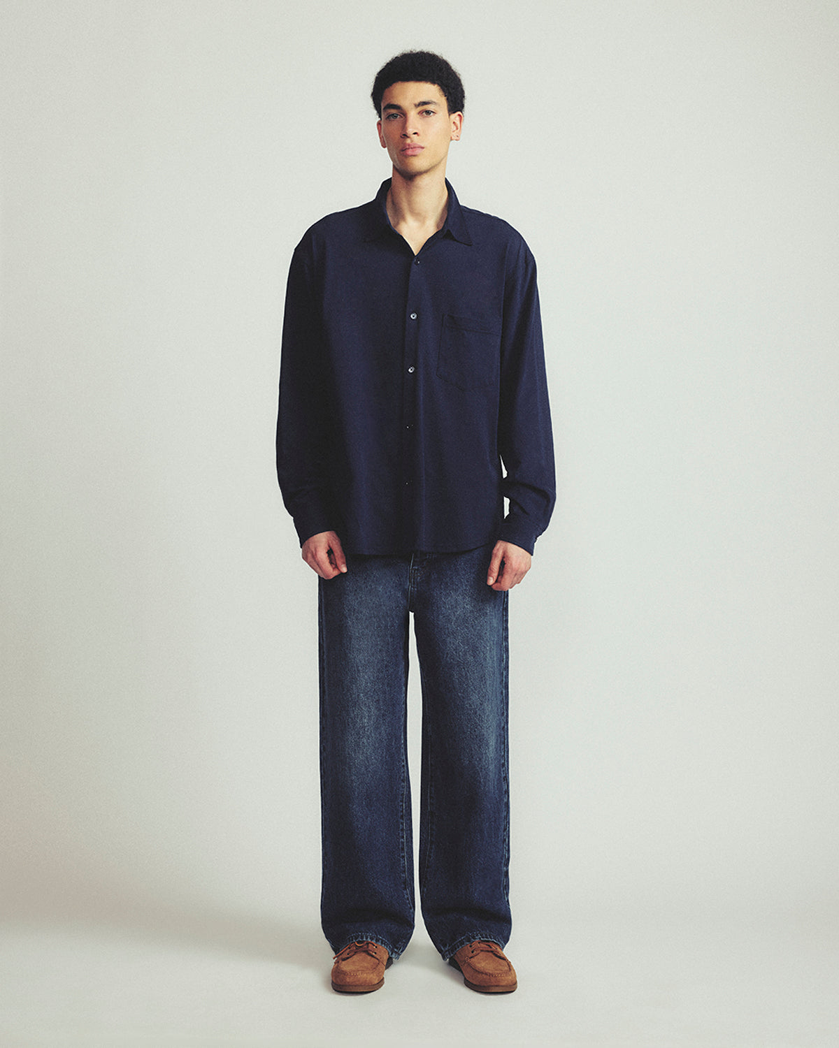 Larriet Layover Shirt in Navy