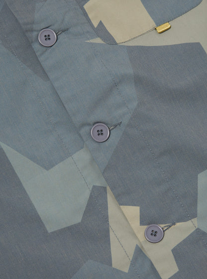 master-piece x Universal Works Tech Overshirt in Blue Camo Recycled Polytech