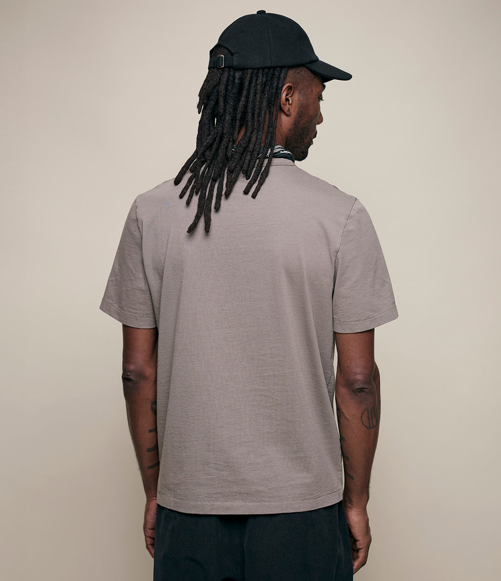 Merz b. Schwanen Classic Cotton Jersey T-Shirt TEE02 in Faded Grain