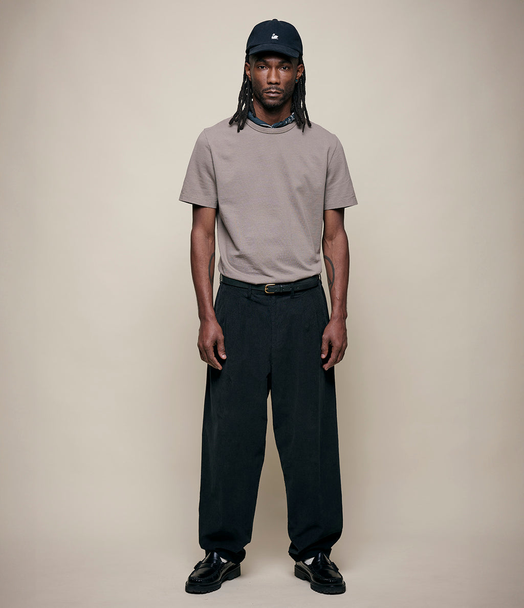 Merz b. Schwanen Classic Cotton Jersey T-Shirt TEE02 in Faded Grain