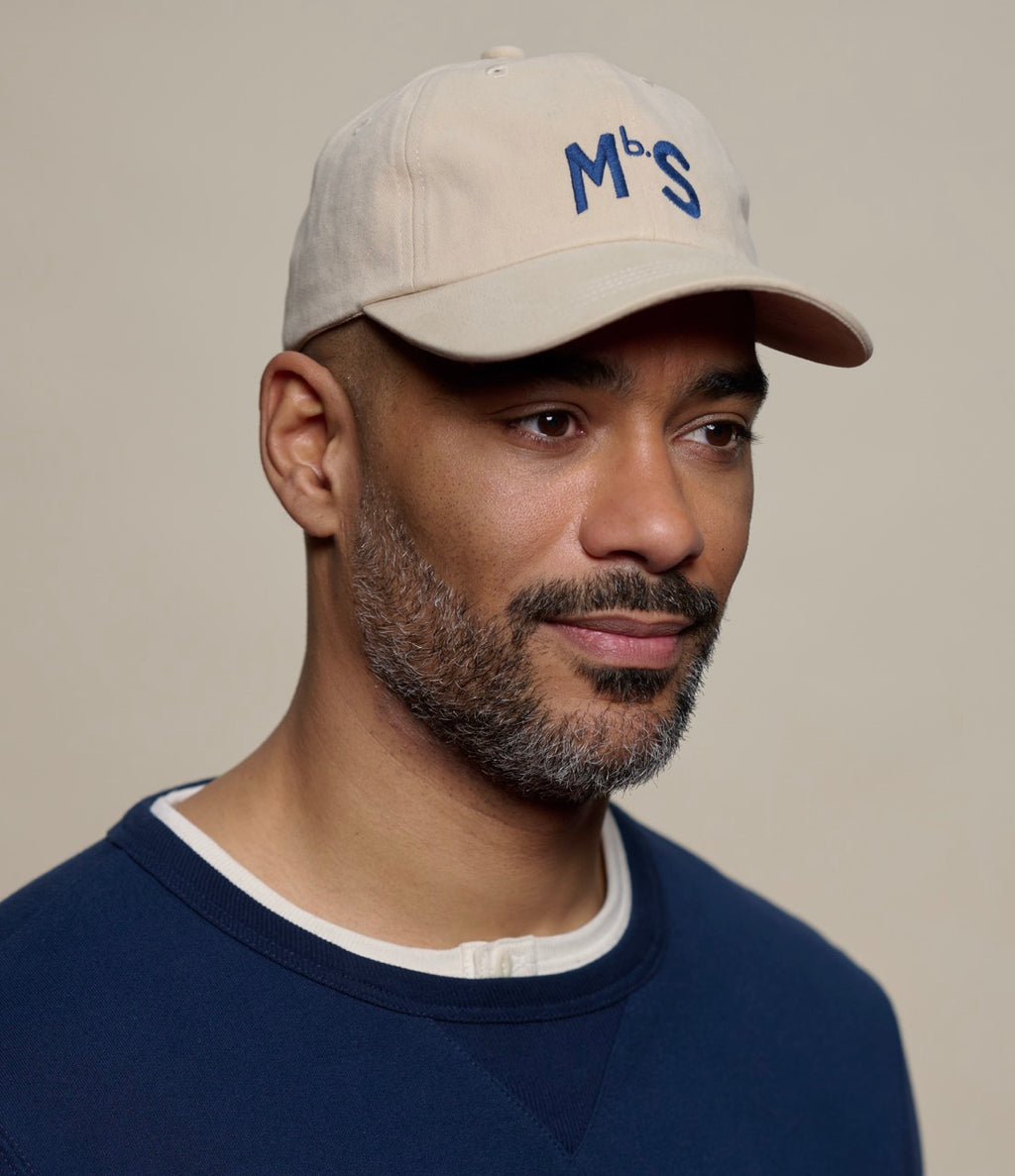 Merz b. Schwanen MbS Logo Cotton Twill Cap in Light Khaki