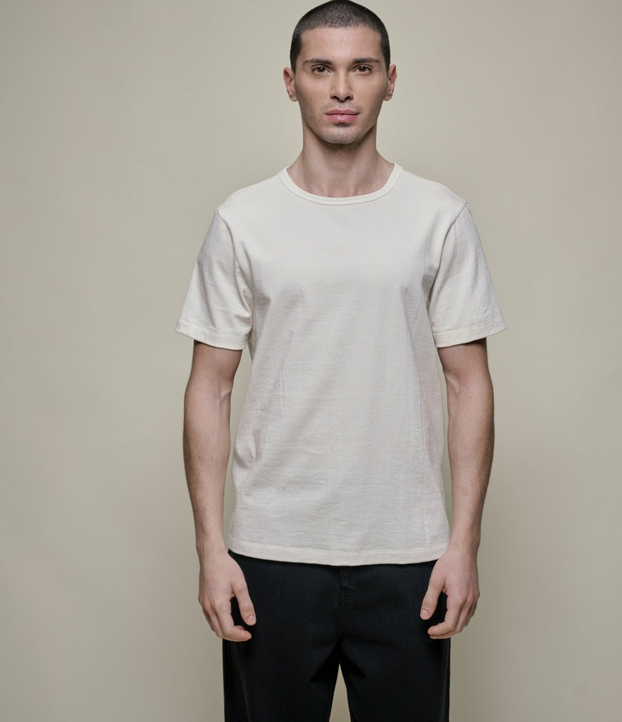 Merz B. Schwanen Classic Loopwheeled T-Shirt 215 Natural