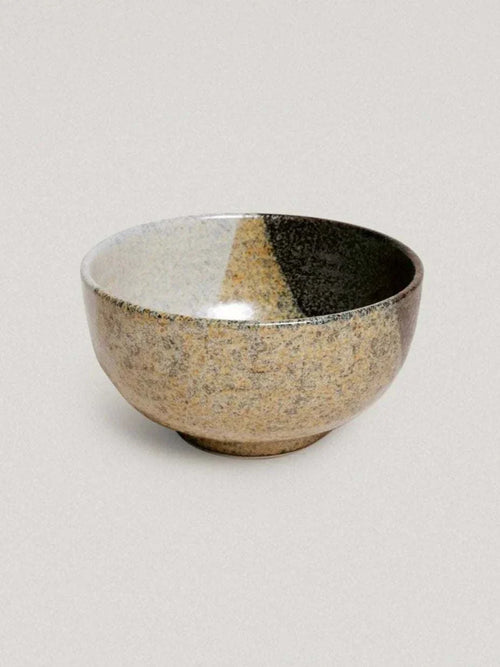 Provider Store Japanese Motosu Bowl handmade ceramic bowl with dark speckled glaze from Tajimi, Japan, versatile for ramen, salad, and pasta, microwave and dishwasher safe