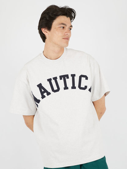 Nautica Japan Arch Logo Tee Grey