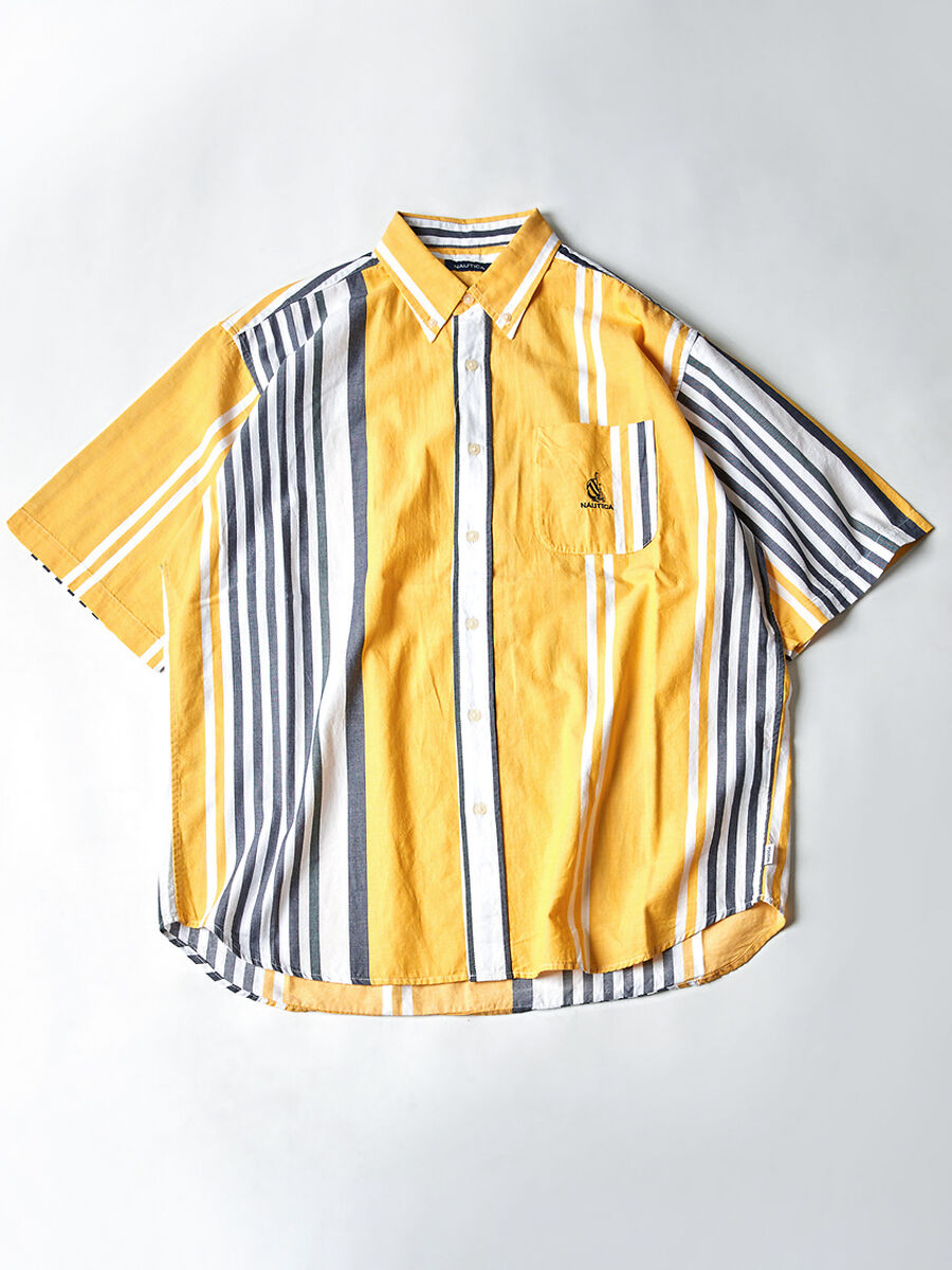 Nautica Japan Yellow Multi Stripe Shirt