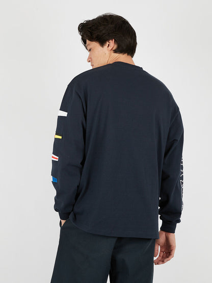 Nautica Japan Sleeve Signal LS Tee Navy