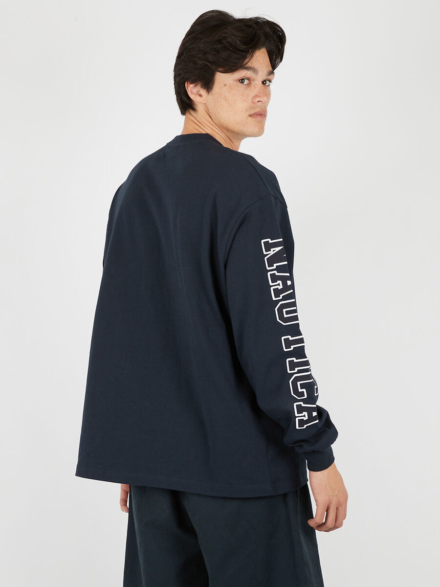 Nautica Japan Sleeve Signal LS Tee Navy