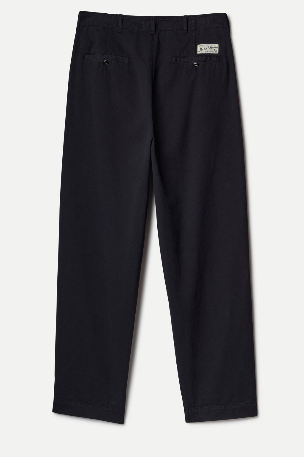 Merz b. Schwanen Pleated Twill Pants in Deep Black