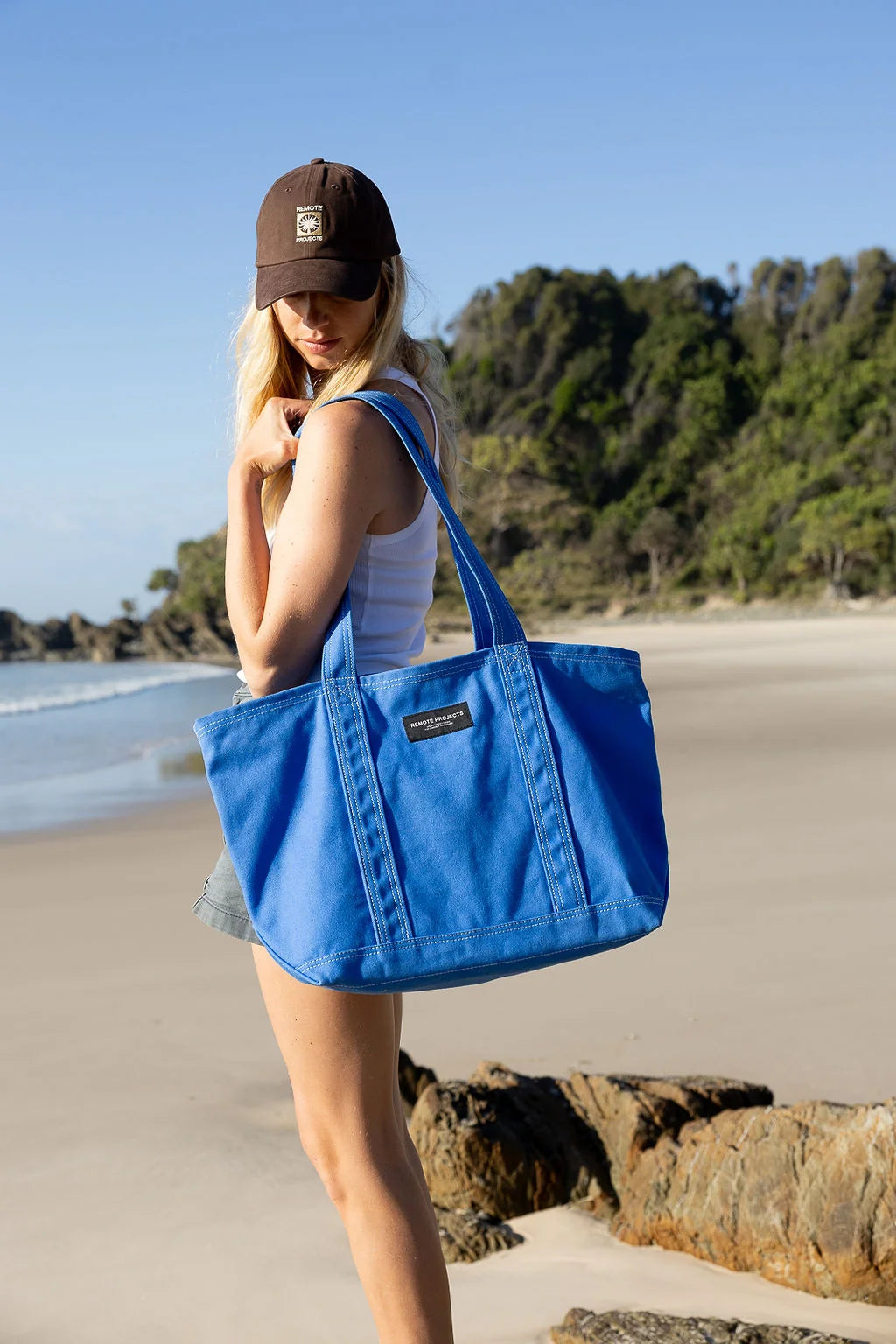 The Remote Tote in Pacific Blue
