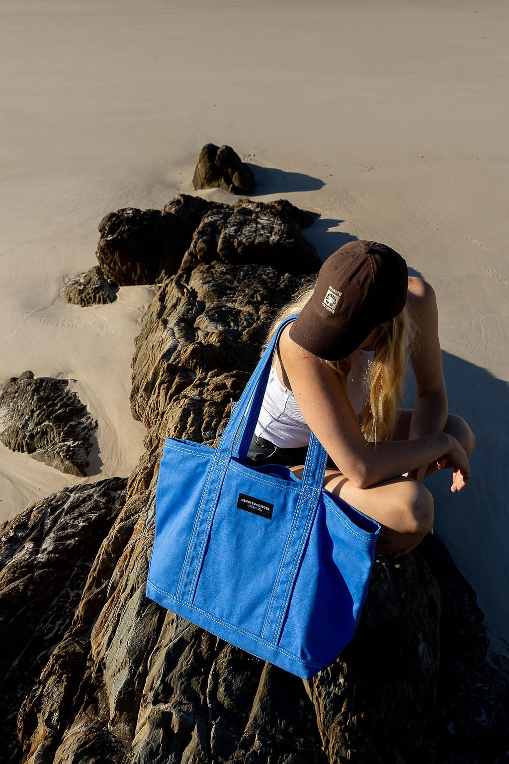 The Remote Tote in Pacific Blue