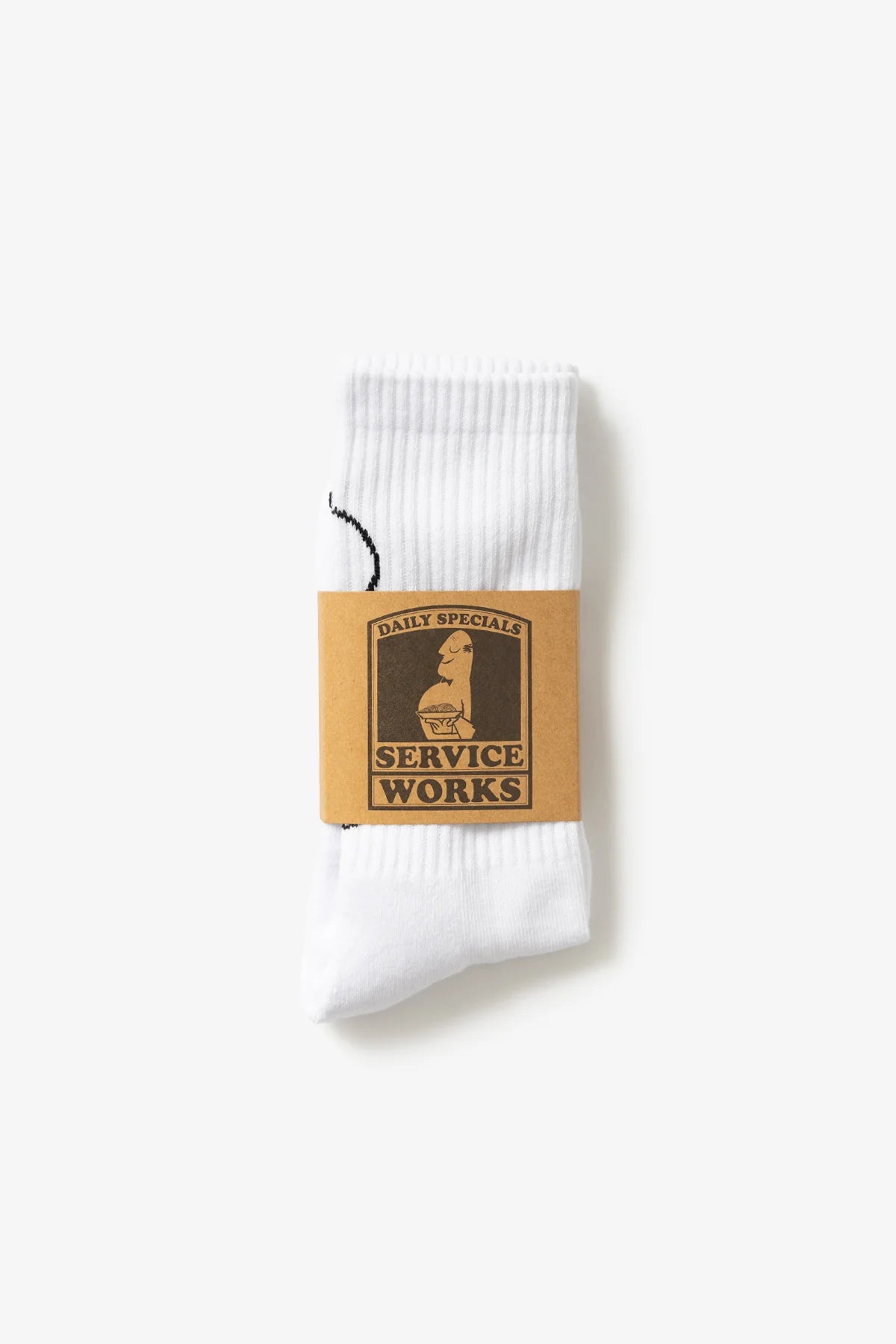 Service Works Salt + Pepper Socks White