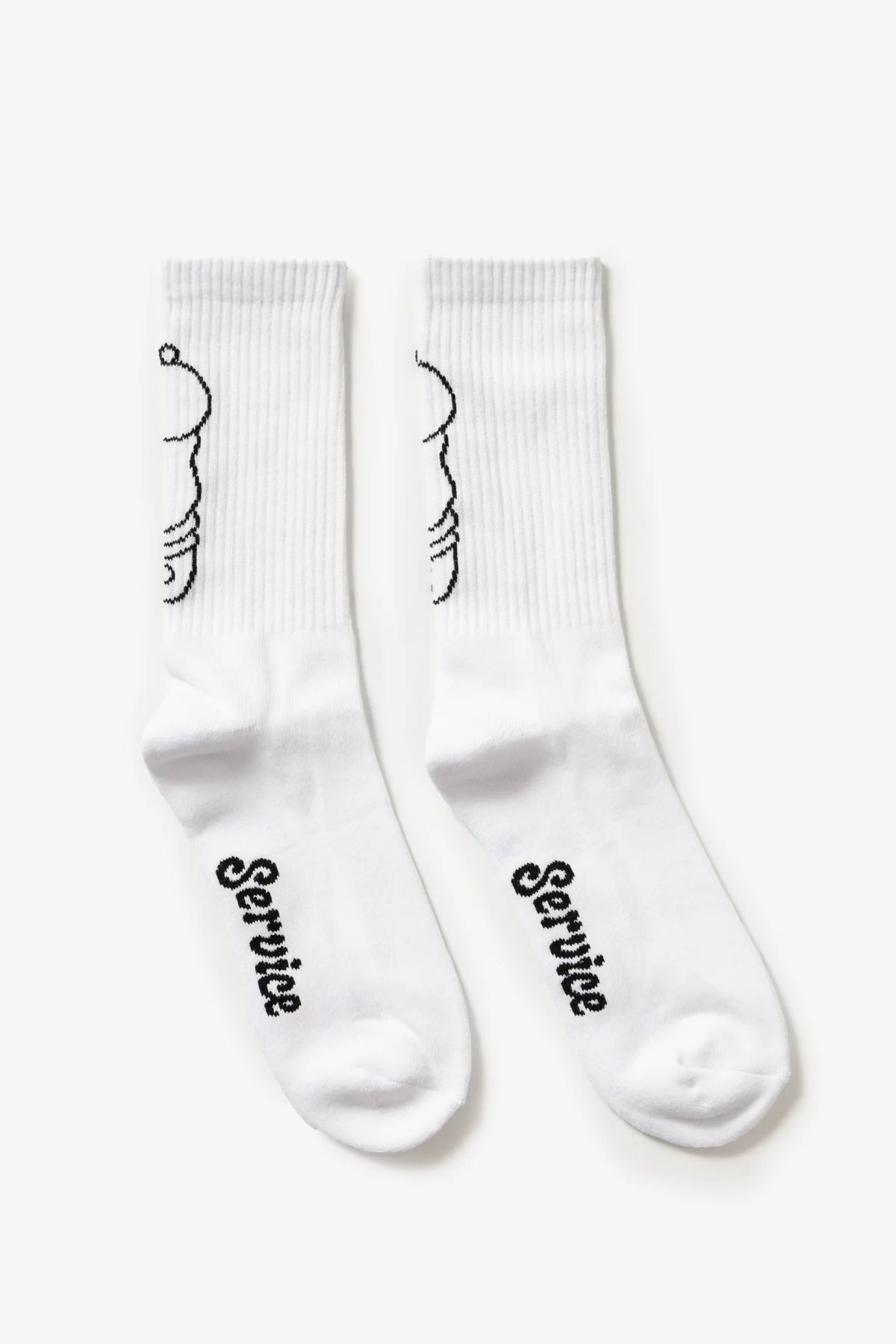 Service Works Salt + Pepper Socks White
