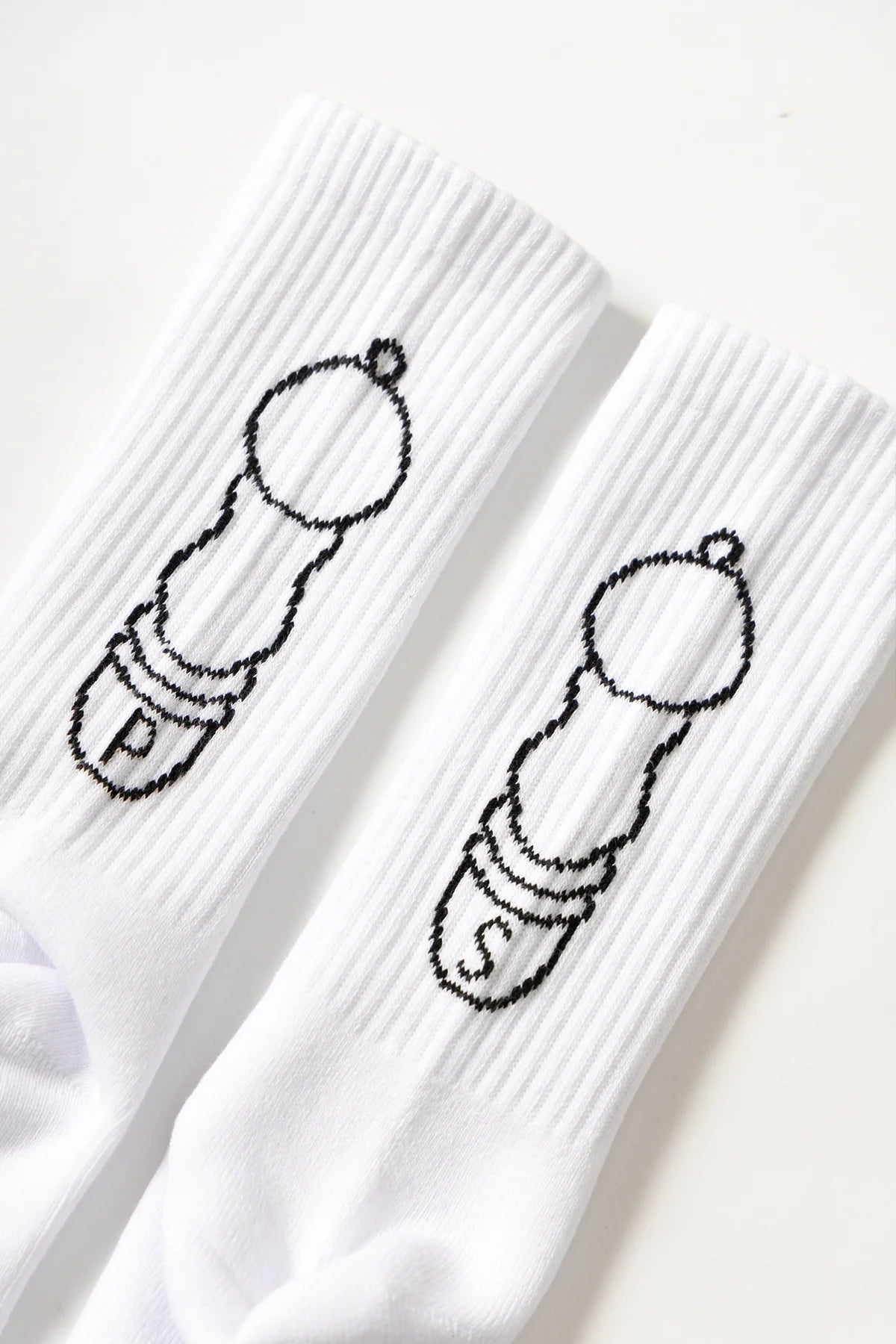 Service Works Salt + Pepper Socks White