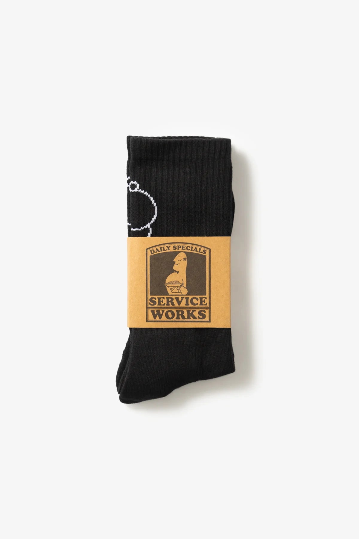 Service Works Salt + Pepper Socks Black