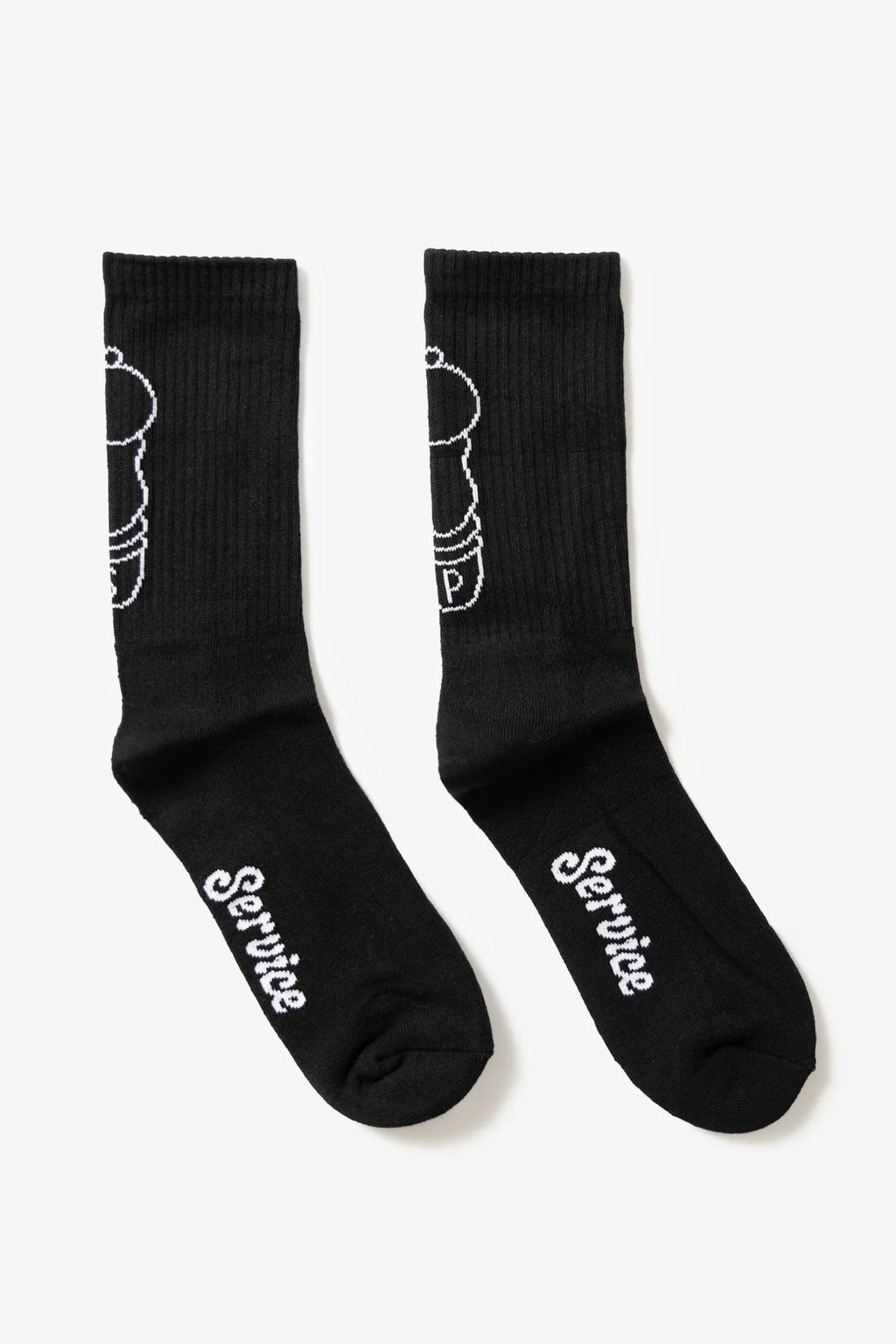 Service Works Salt + Pepper Socks Black