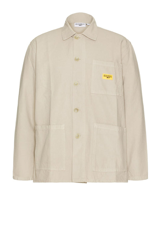 Service Works Canvas Coverall Jacket in Stone